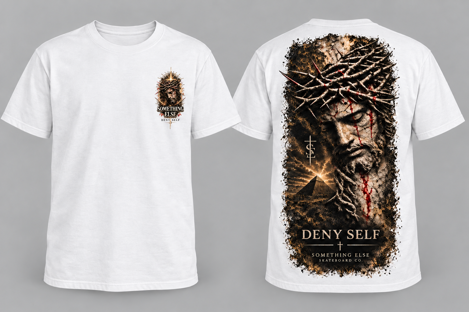 Deny Self III approved front chest print and full back design
